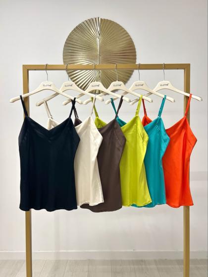 CLOTHÉ - SATIN V-NECK TOP