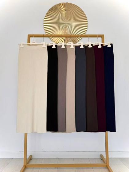 CLOTHÉ - Long ribbed skirt