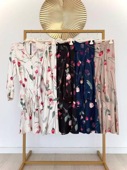 CLOTHÉ - Printed shirt and skirt set