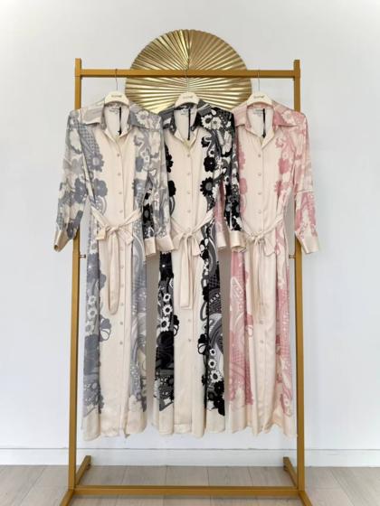 CLOTHÉ - Long dress with print