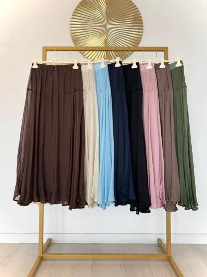CLOTHÉ - Long semi-sheer skirt