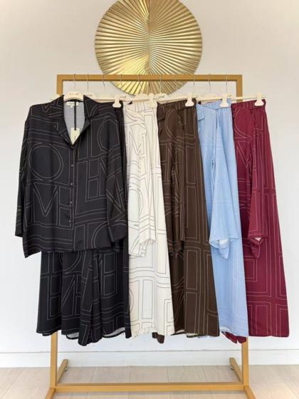CLOTHÉ - Printed shirt and trousers set