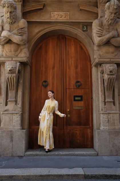 CLOTHÉ - Long dress with print