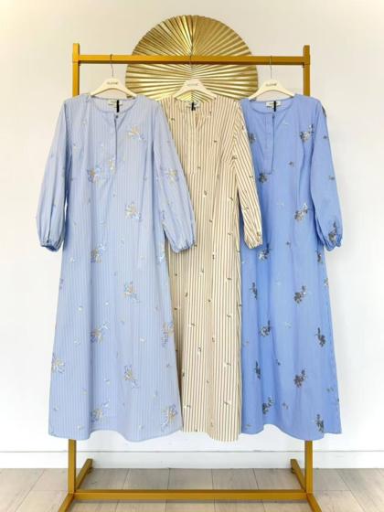 CLOTHÉ - Long dress with embroidery