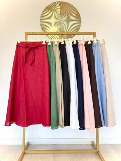 CLOTHÉ - Long wide skirt with bow