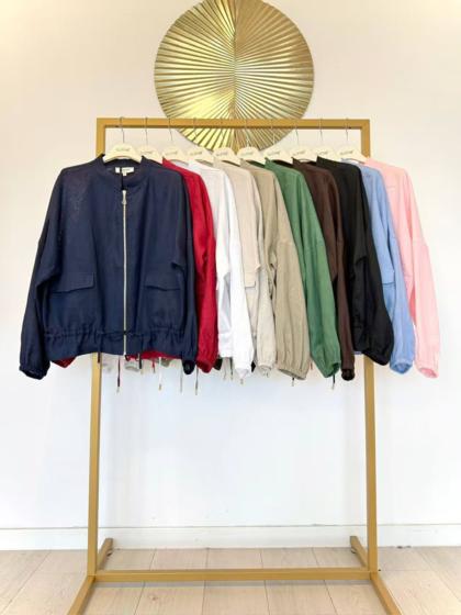 CLOTHÉ - Linen bomber jacket