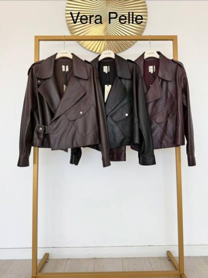 CLOTHÉ - Short leather bomber jacket