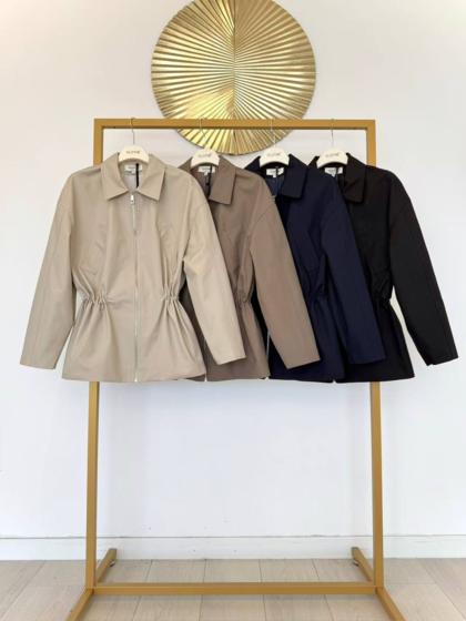 CLOTHÉ - Short trench coat with zip