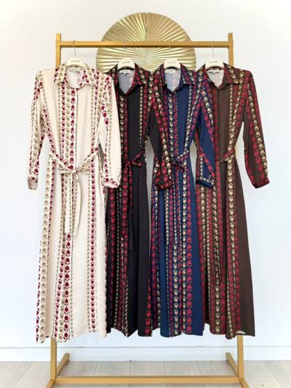 CLOTHÉ - Long shirt dress with print
