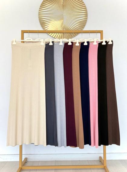 CLOTHÉ - Long ribbed skirt