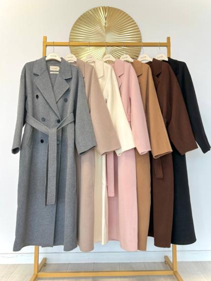 CLOTHÉ - Double-breasted coat with belt